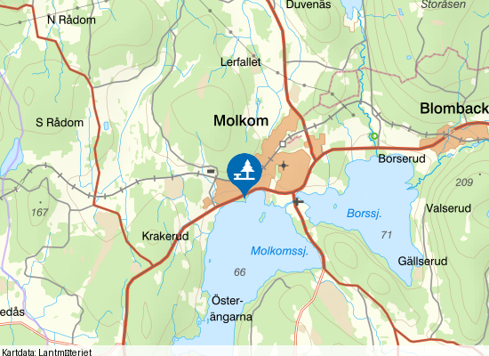 Graningebadet på kartan
