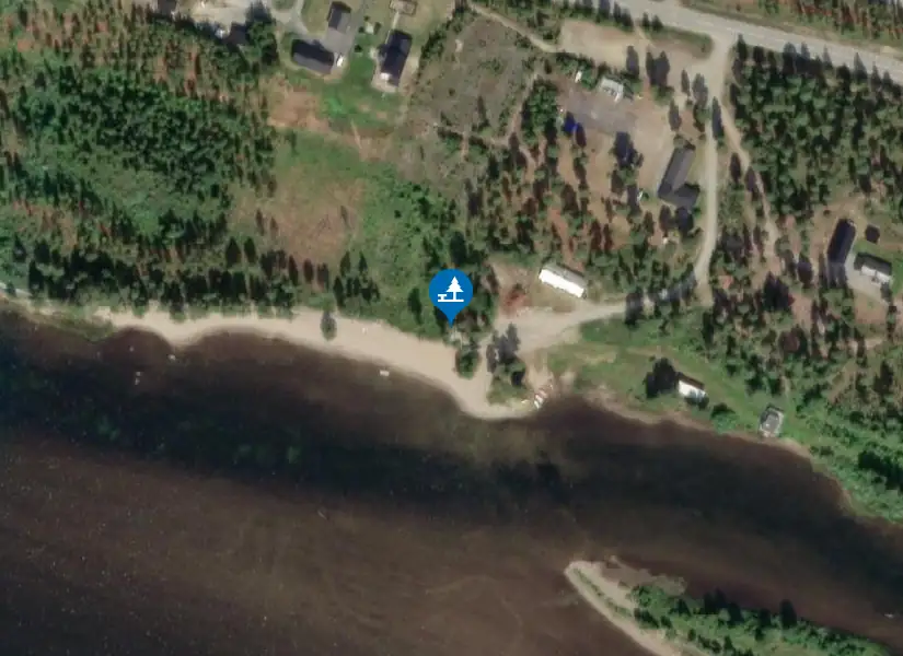 Satellitbild över Rusksele badplats