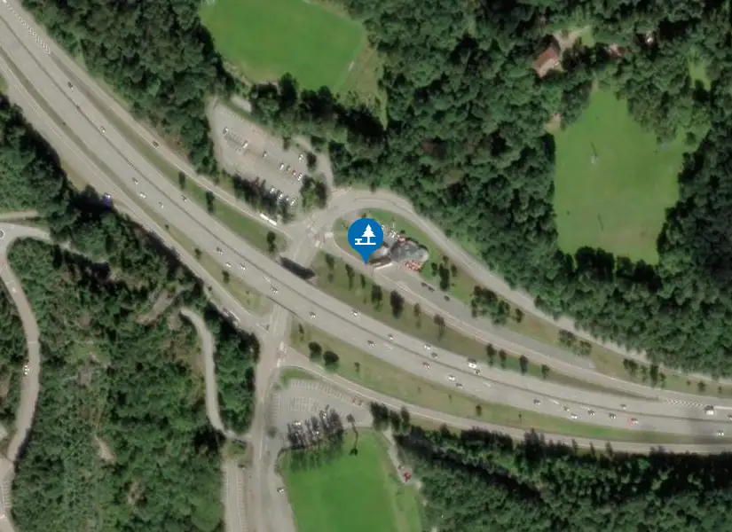 Satellitbild över Delsjön