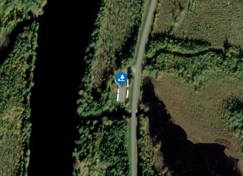 Satellitbild över Härjeån