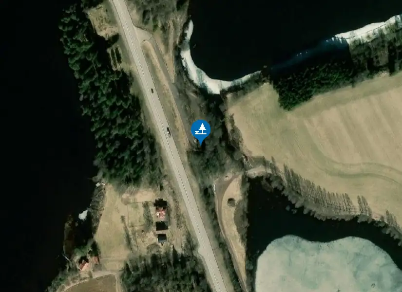 Satellitbild över Grådö skans