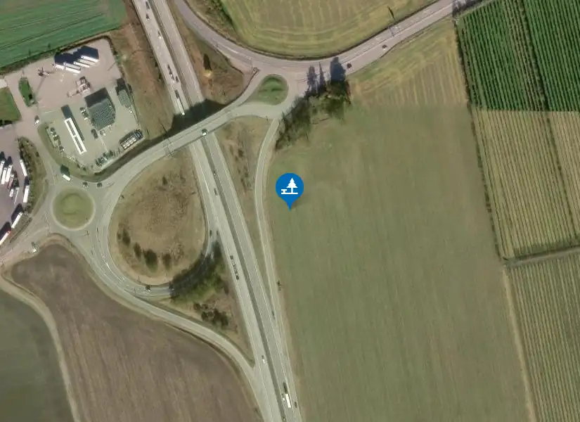 Satellitbild över Flädie