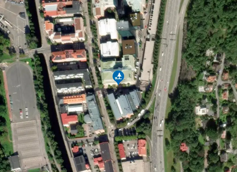 Satellitbild över Gårda Rasta Restaurang