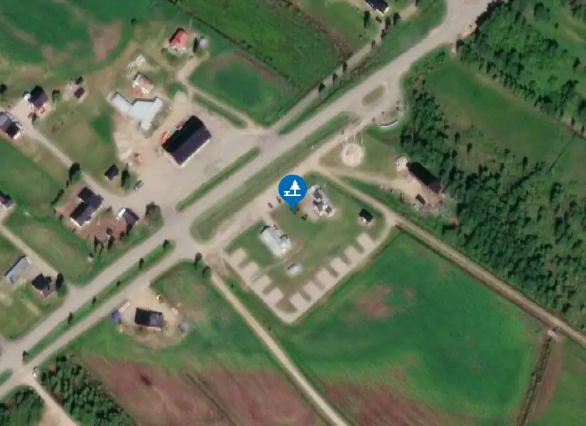 Satellitbild över Polcirkelhuset i Juoksengi