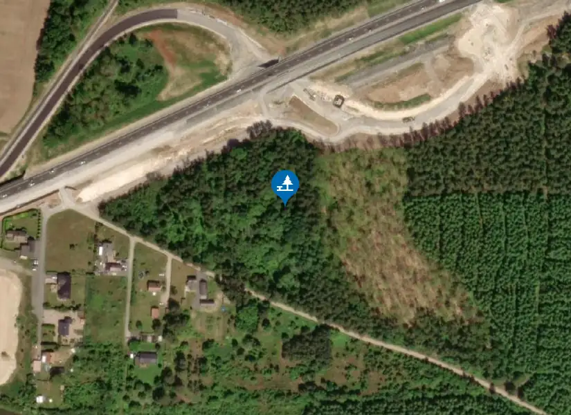 Satellitbild över Fjälkinge