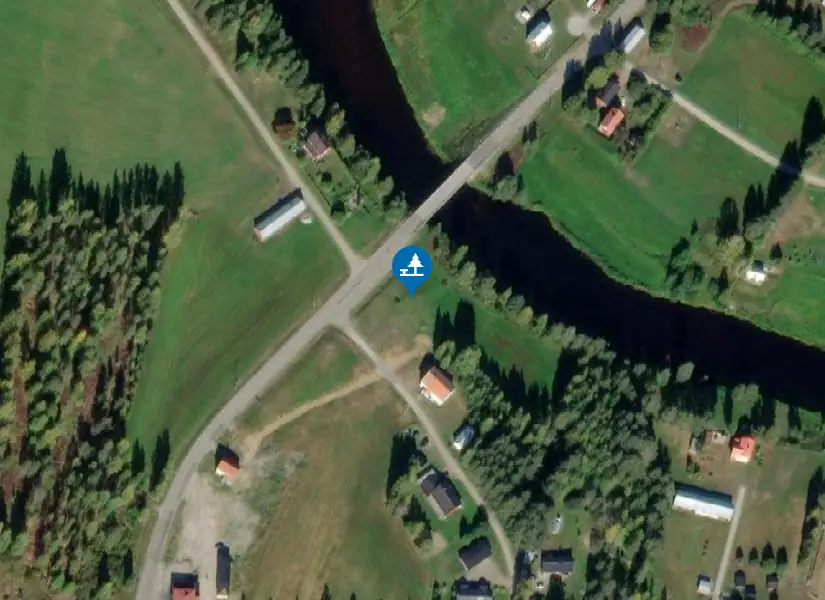 Satellitbild över Ålunds naturrastplats