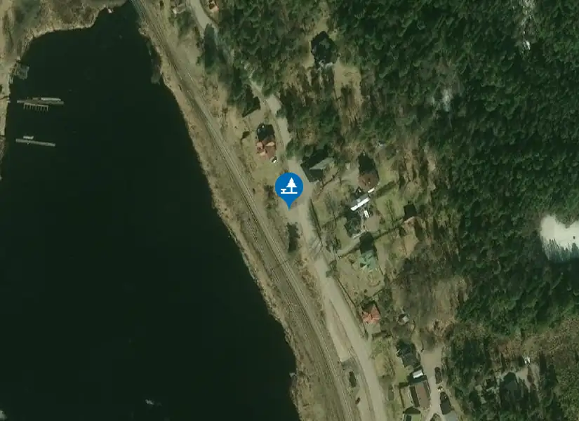 Satellitbild över Ängelsbergs rastplats