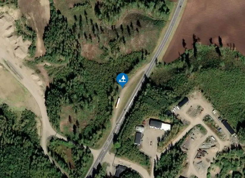 Satellitbild över Väg 26 Halmstad Norra