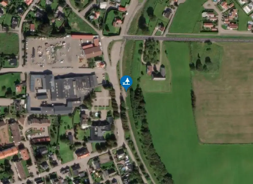 Satellitbild över Grevie Bjäre Banvall