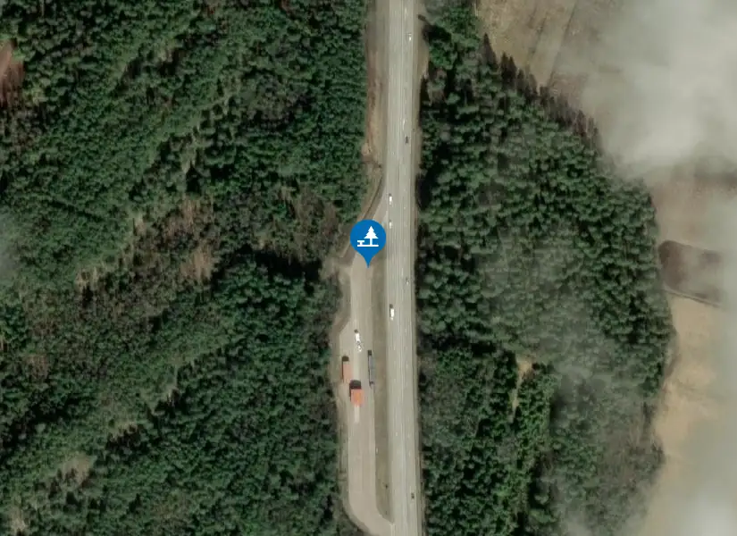 Satellitbild över I2-skogen