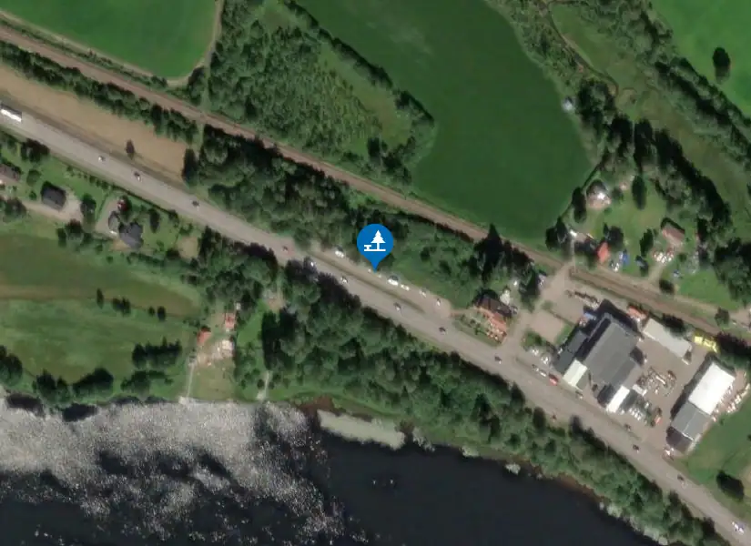 Satellitbild över Dalälven Dalabanan