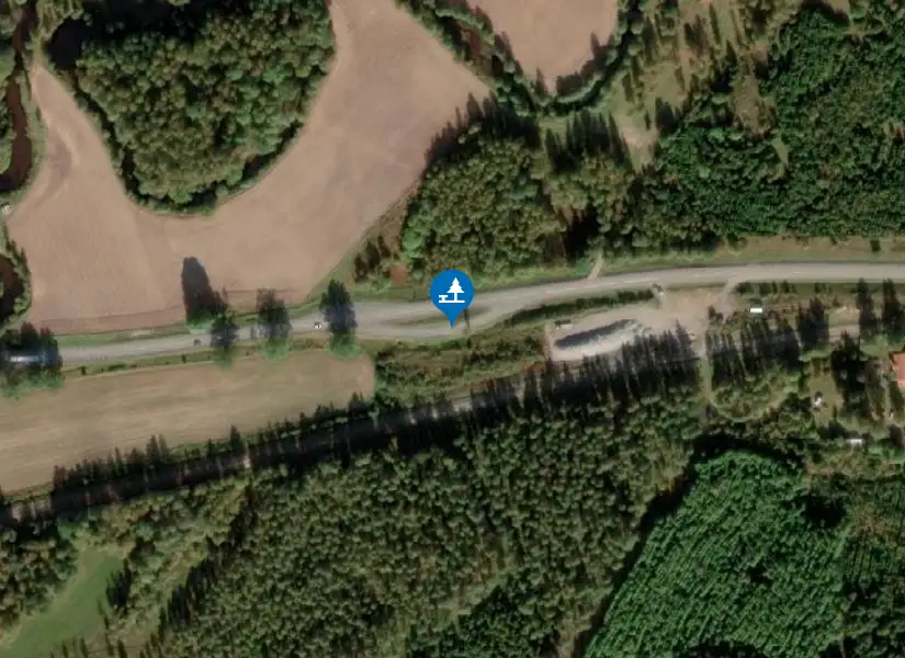 Satellitbild över Forsheda järnvägen