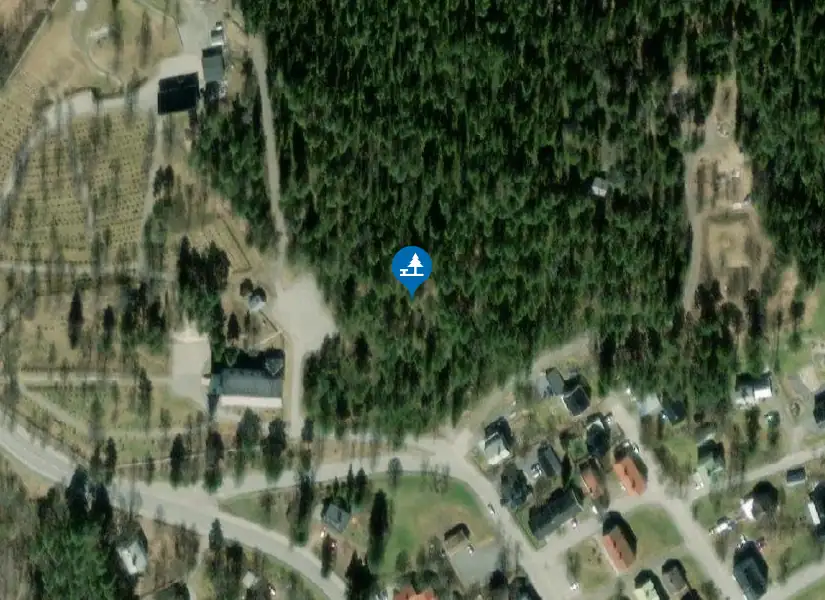 Satellitbild över Vilhelmina Kyrka