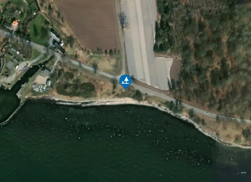 Satellitbild över Vägficka vid havet