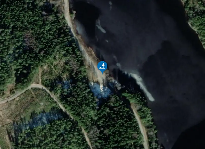 Satellitbild över Norra Bullaresjön, vägficka