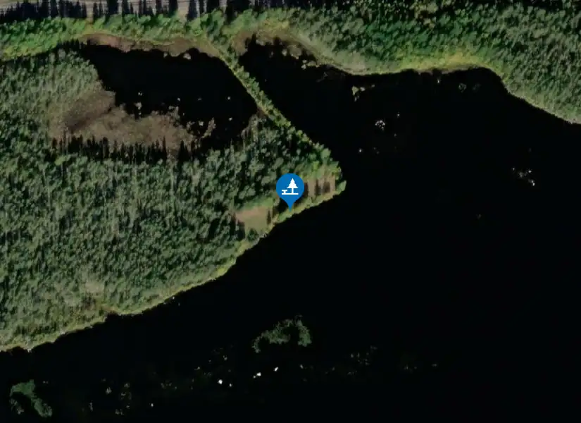 Satellitbild över Ljusnan Strandön