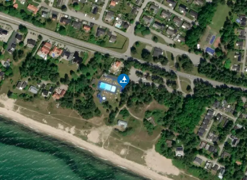 Satellitbild över Nybrostrandsbadet